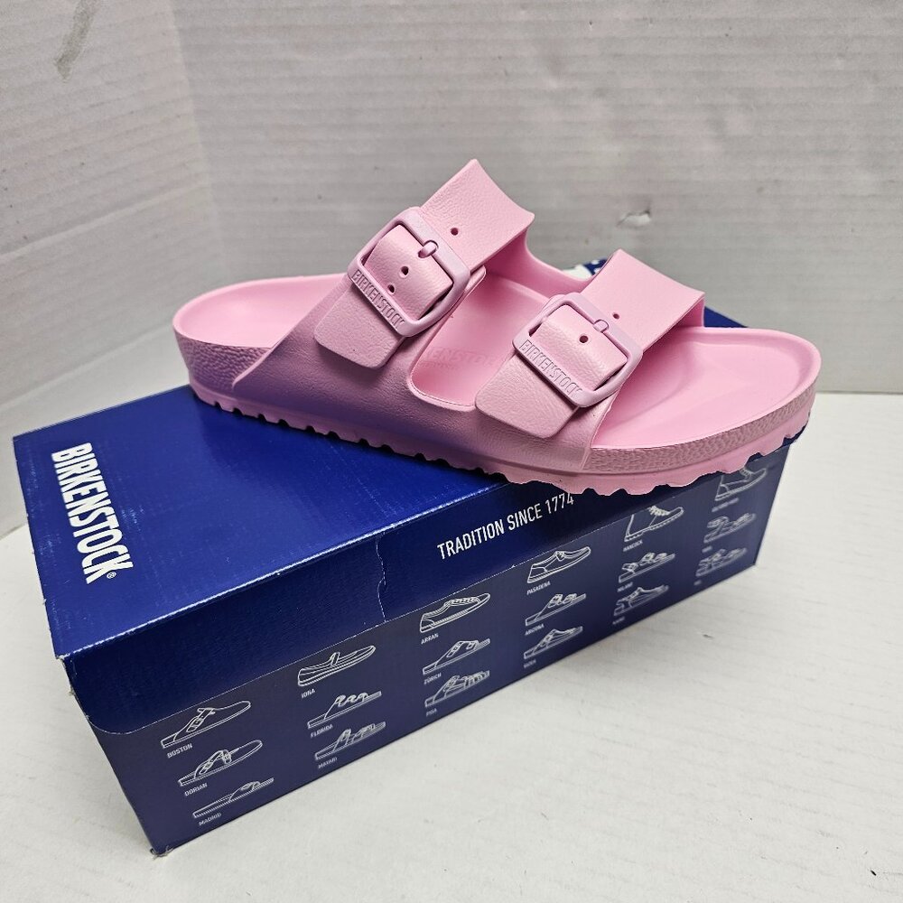 New Birkenstock Womens Arizona EVA Fondant Pink Waterproof Pool Slide Sandals 39